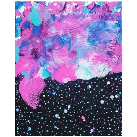 Hand Crafted Abstract Design 11x14 Inches Canvas Painting - Picture 2 of 4